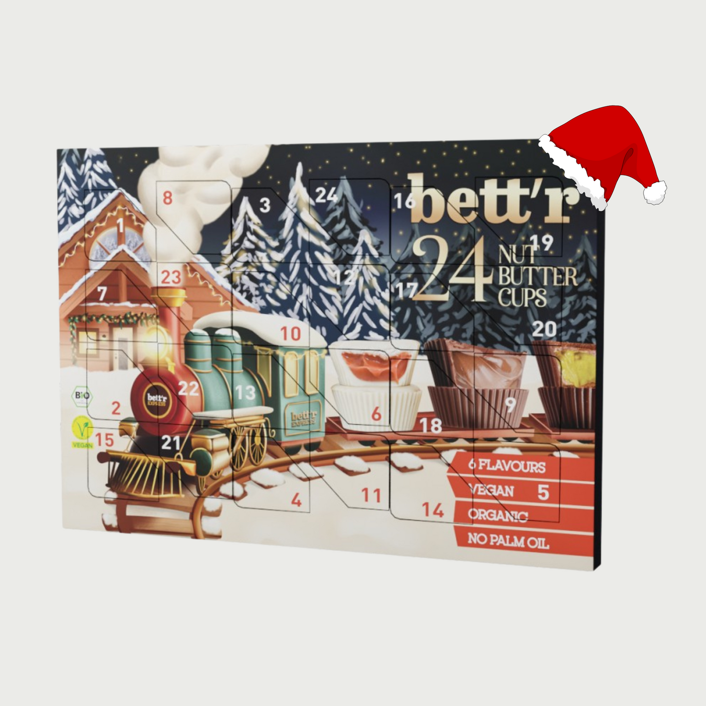 Bett'r advent calendar with nut butter cups